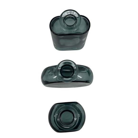 Green Glass Bud Vase Set - Rust Décor for Weddings, Home, and Office - Picture 3 of 7